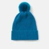 Faux Fur Pom Hat | Blue