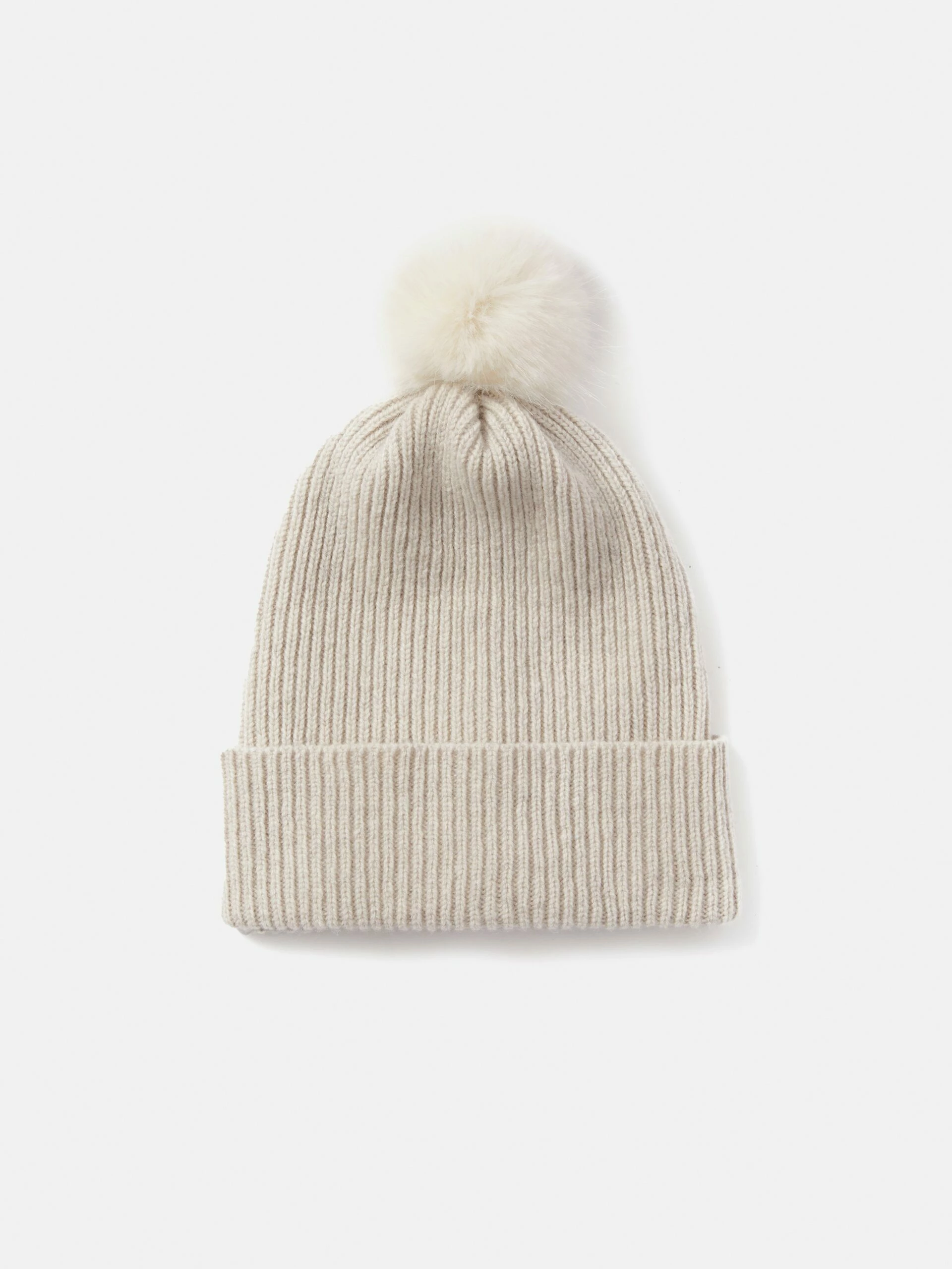 Faux Fur Pom Hat | Cream 1 Faux Fur Pom Hat | Cream