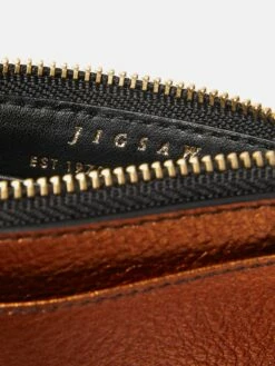 Leather Ziptop Card Holder | Copper 6 Leather Ziptop Card Holder | Copper -Jigsaw Shop J48115 BR011 STILL 4