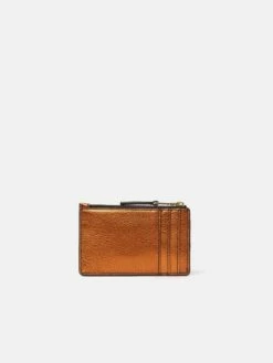 Leather Ziptop Card Holder | Copper 7 Leather Ziptop Card Holder | Copper -Jigsaw Shop J48115 BR011 STILL 5