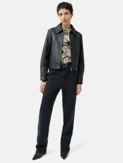 Kings & Queens Long Sleeve Top | Monochrome -Jigsaw Shop J48132 BK008 3