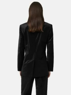 Velvet Trim Blazer | Black 12 Velvet Trim Blazer | Black -Jigsaw Shop J48182 BK000 5