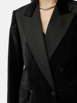 Velvet Trim Blazer | Black 13 Velvet Trim Blazer | Black -Jigsaw Shop J48182 BK000 8