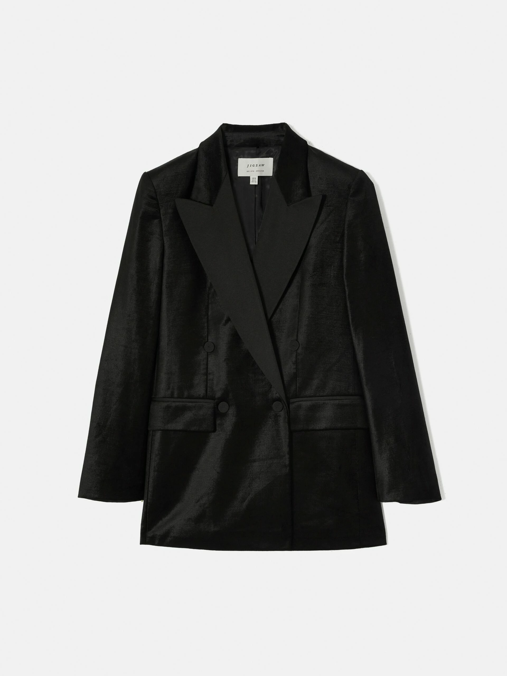 Velvet Trim Blazer | Black 7 Velvet Trim Blazer | Black - Image 7