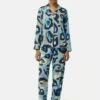 Leopard Eyelash Pyjama | Blue