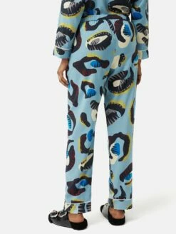 Leopard Eyelash Pyjama | Blue -Jigsaw Shop J48185 BL000 7