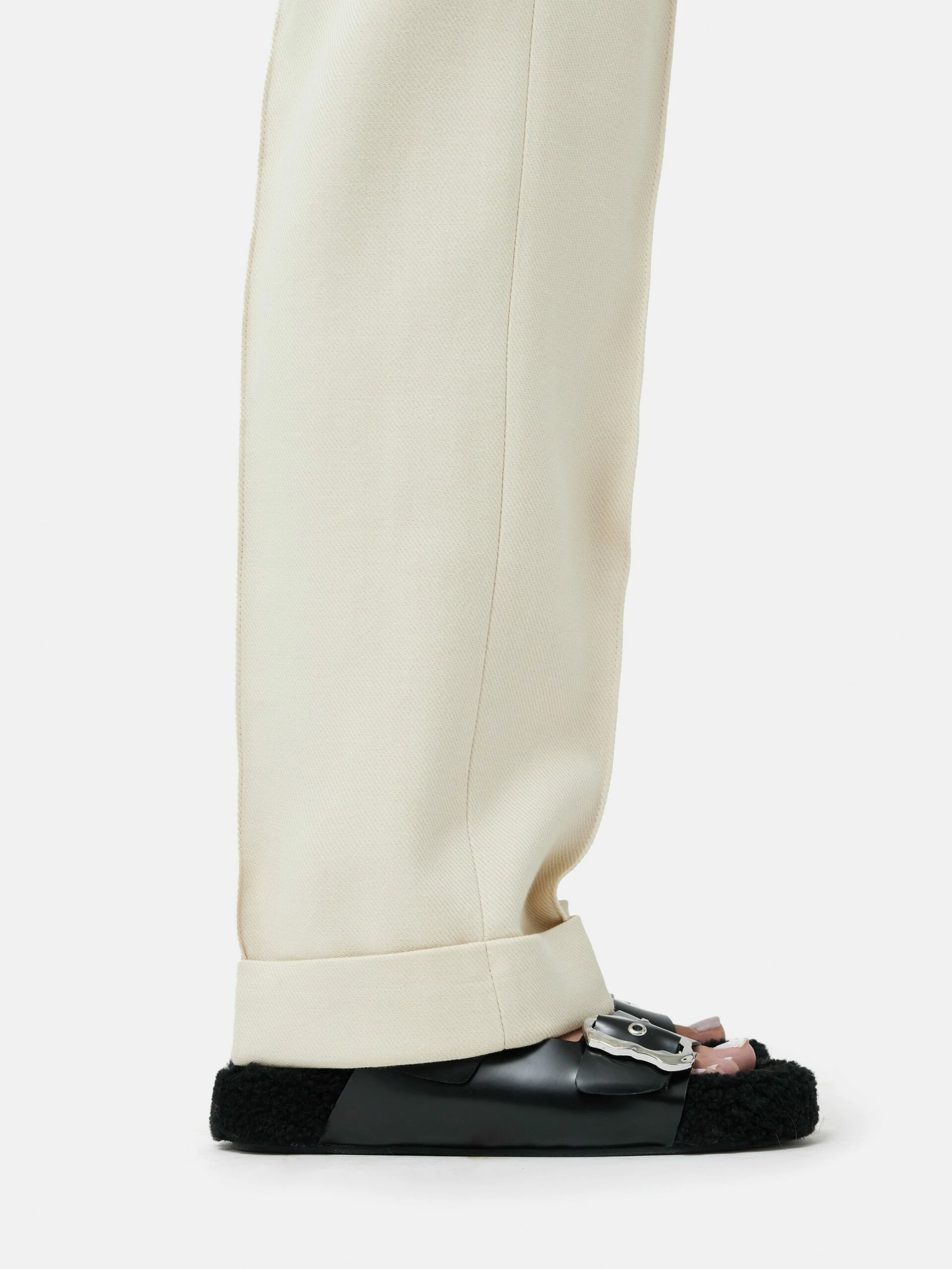 Shearling Sandal | Black 2 Shearling Sandal | Black - Image 2