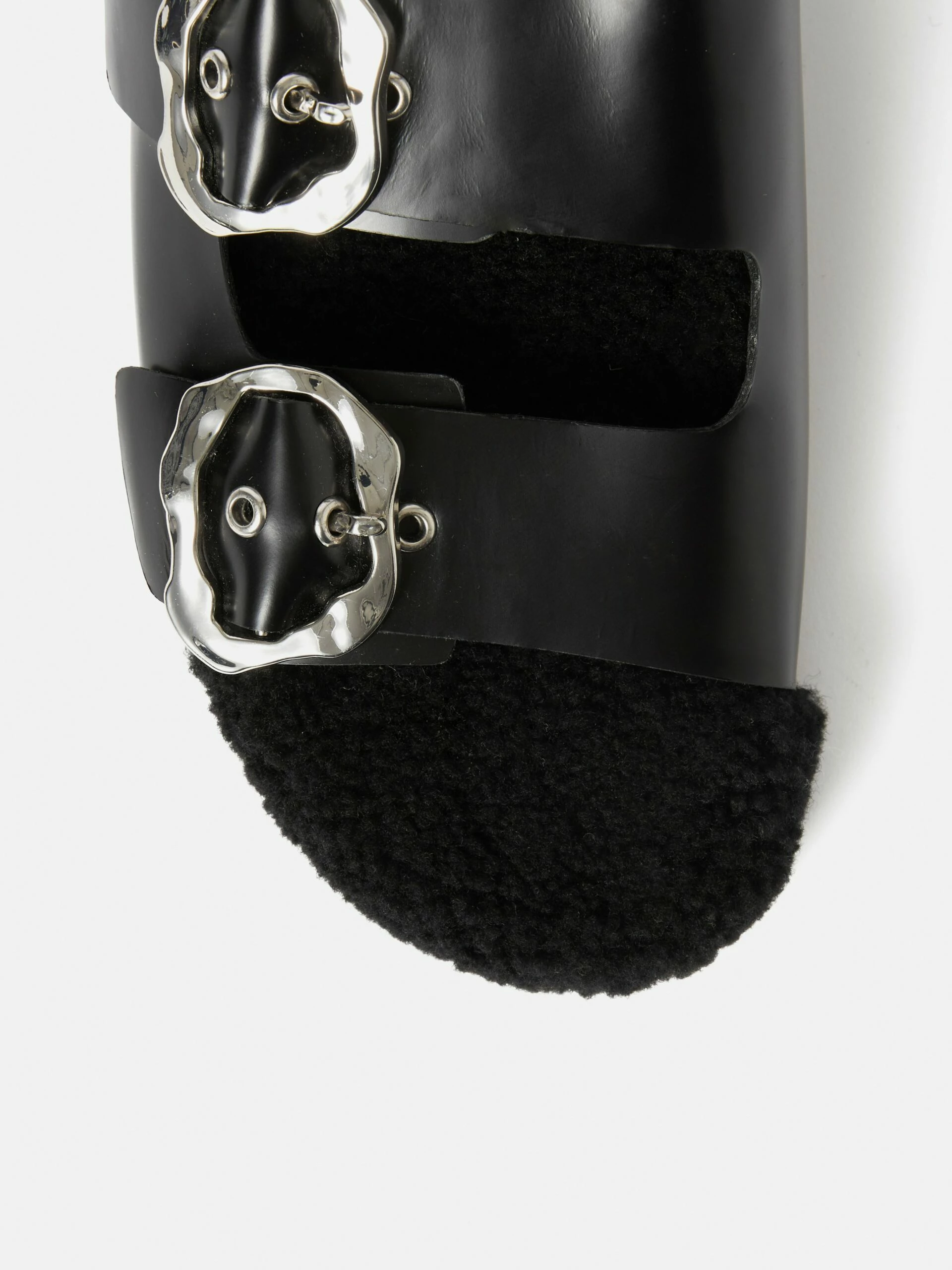 Shearling Sandal | Black 8 Shearling Sandal | Black - Image 8