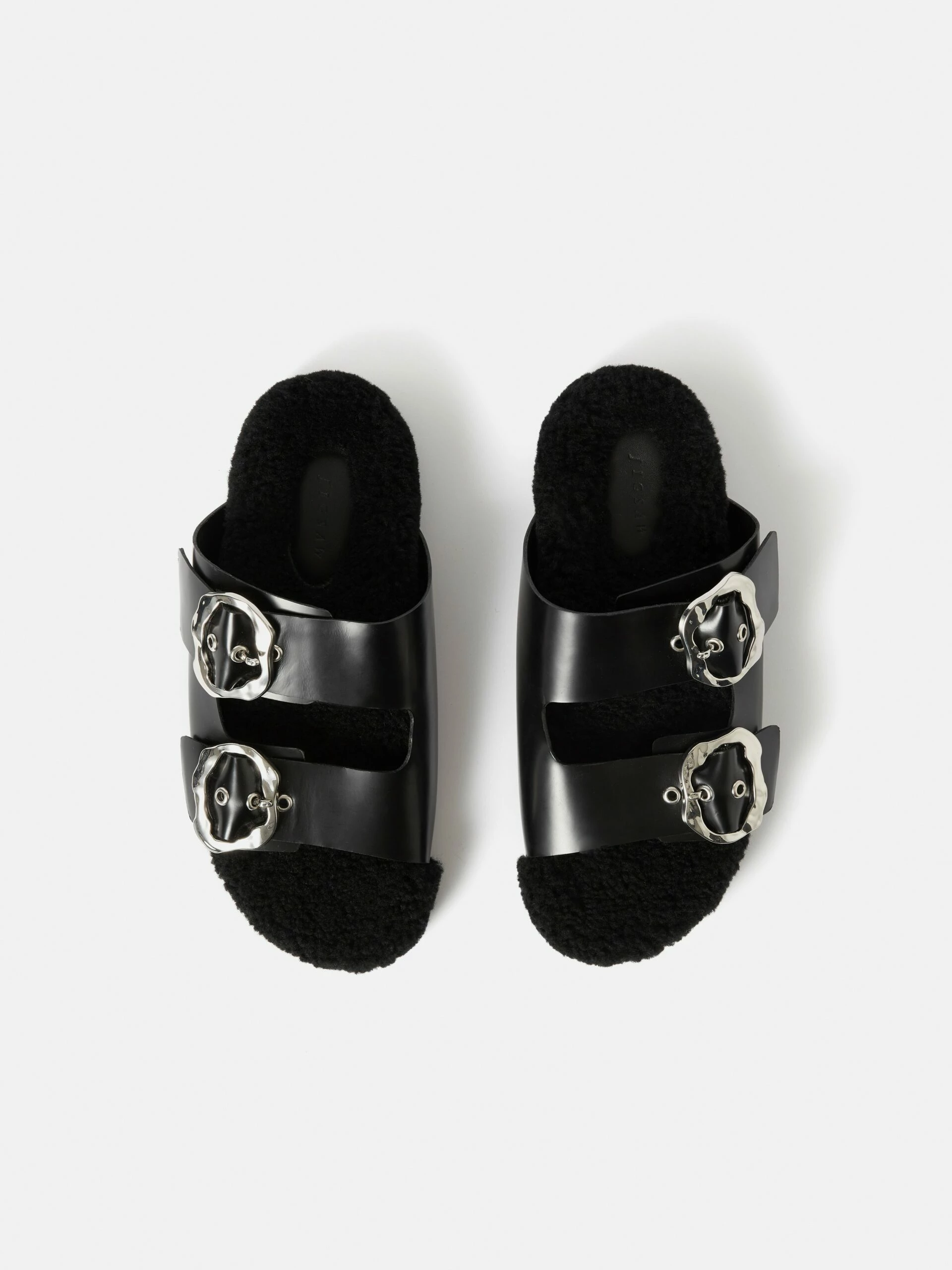 Shearling Sandal | Black 7 Shearling Sandal | Black - Image 7