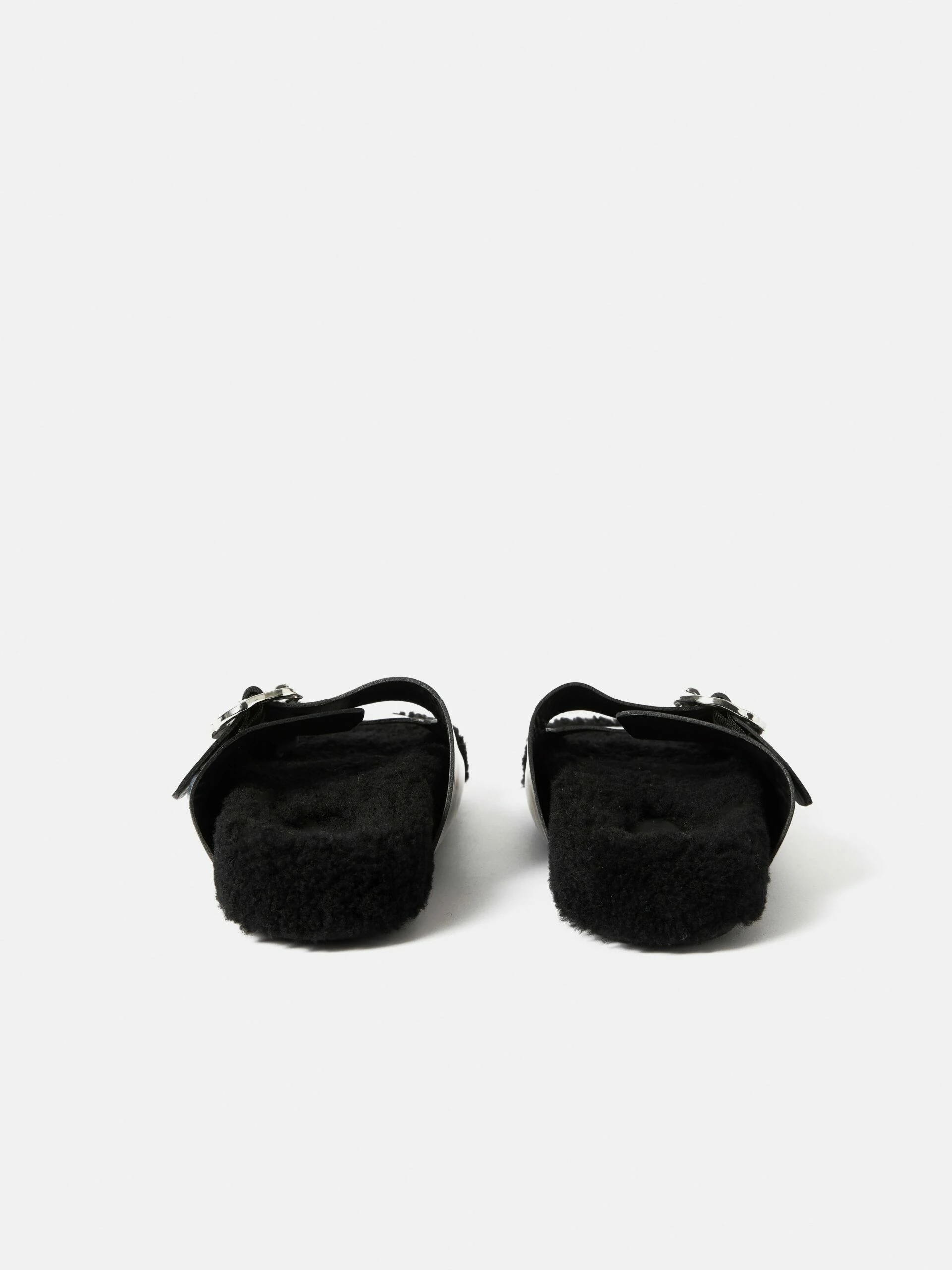 Shearling Sandal | Black 6 Shearling Sandal | Black - Image 6