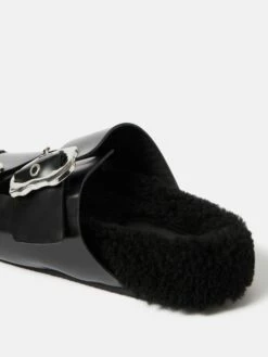 Shearling Sandal | Black 12 Shearling Sandal | Black -Jigsaw Shop J48195 BK000 STILL 7