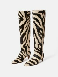 Zebra Bobby Knee High Boot | Zebra 8 Zebra Bobby Knee High Boot | Zebra -Jigsaw Shop J48313 AS019 STILL 3