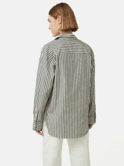 Cotton Poplin Stripe Shirt | Cream -Jigsaw Shop J48315 CR000 5