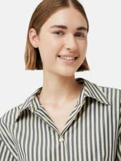 Cotton Poplin Stripe Shirt | Cream -Jigsaw Shop J48315 CR000 6