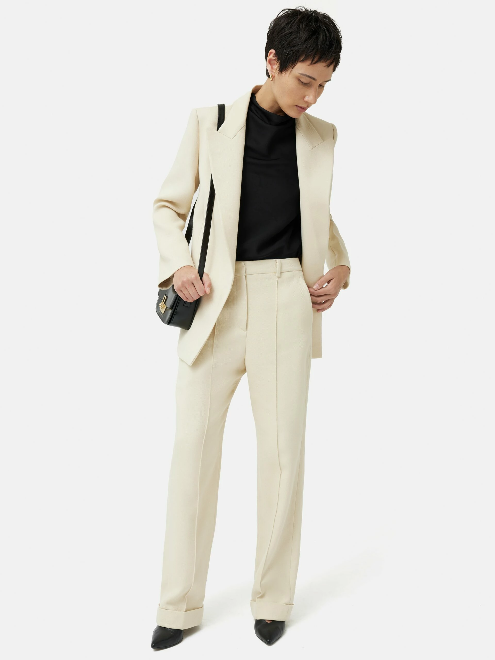 Satin Cowl Neck Top | Black 3 Satin Cowl Neck Top | Black - Image 3