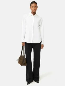 Cotton Poplin Shirt | White 12 Cotton Poplin Shirt | White -Jigsaw Shop J48382 WH000 2