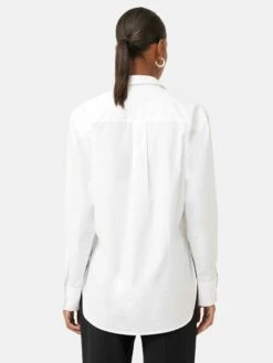 Cotton Poplin Shirt | White 13 Cotton Poplin Shirt | White -Jigsaw Shop J48382 WH000 5