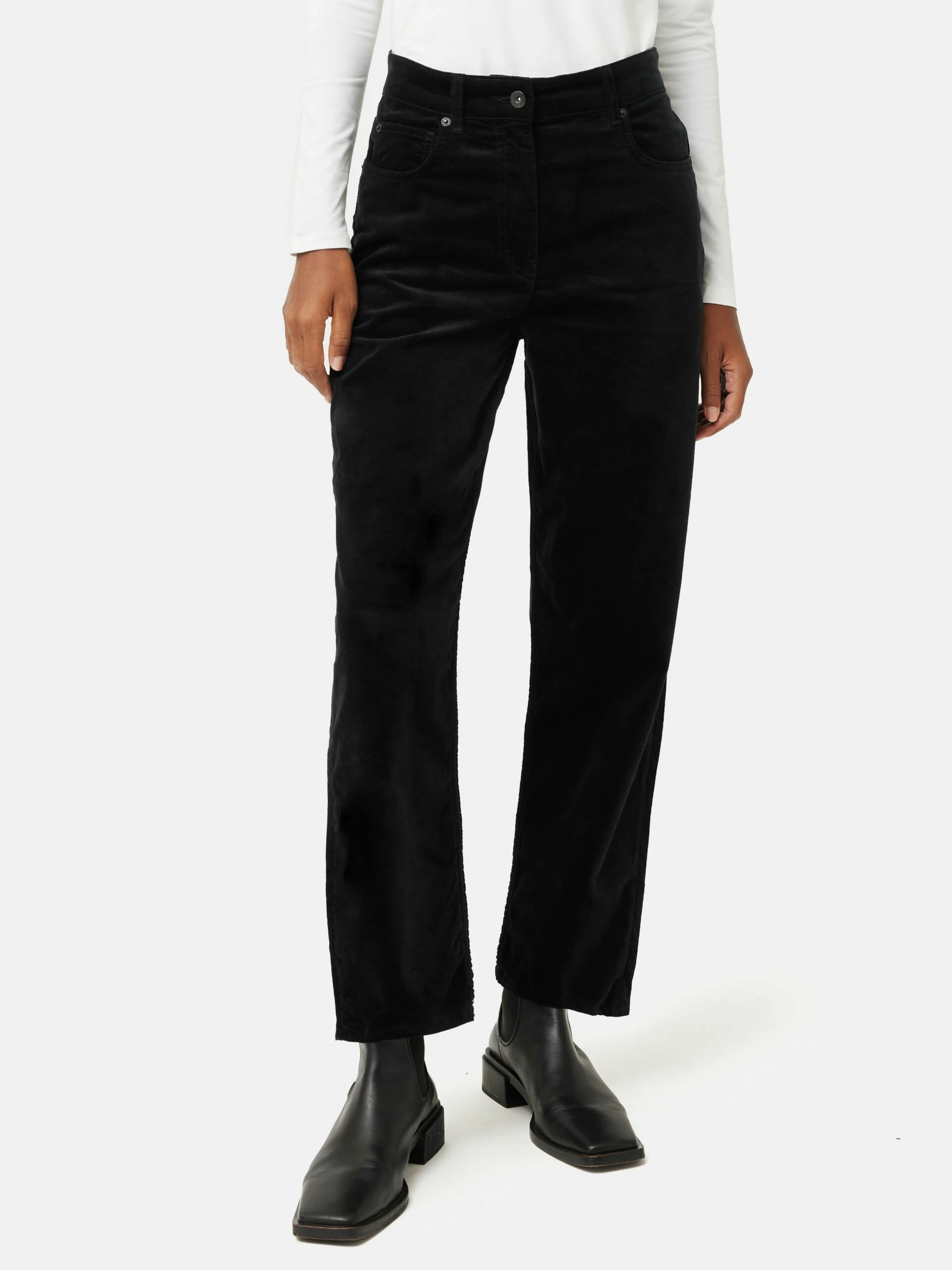 Delmont Velvet Jean | Black 1 Delmont Velvet Jean | Black