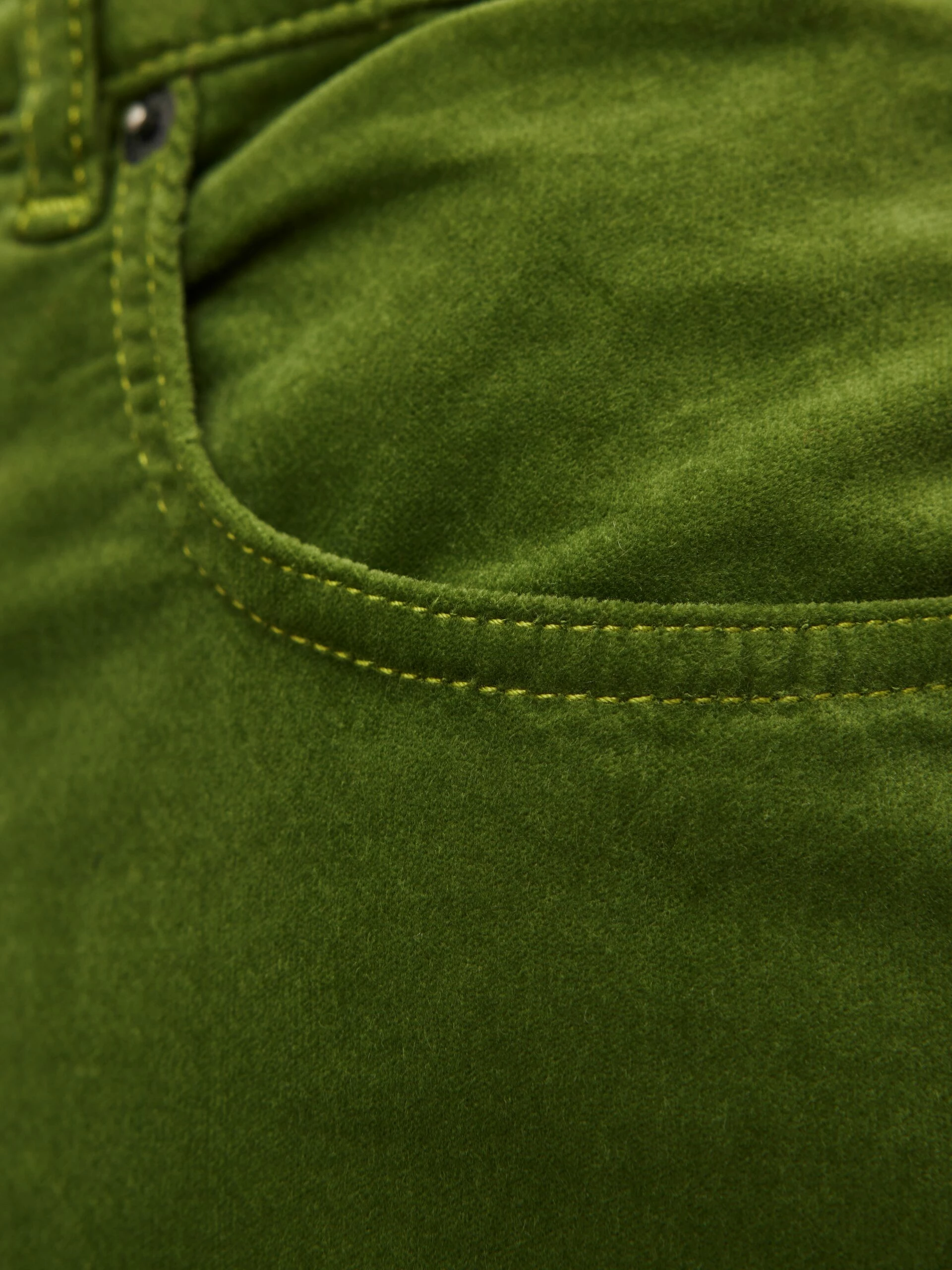 Delmont Velvet Jean | Green 4 Delmont Velvet Jean | Green - Image 4