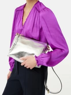 Ava Leather Crossbody | Silver 10 Ava Leather Crossbody | Silver -Jigsaw Shop J48511 GY009 6