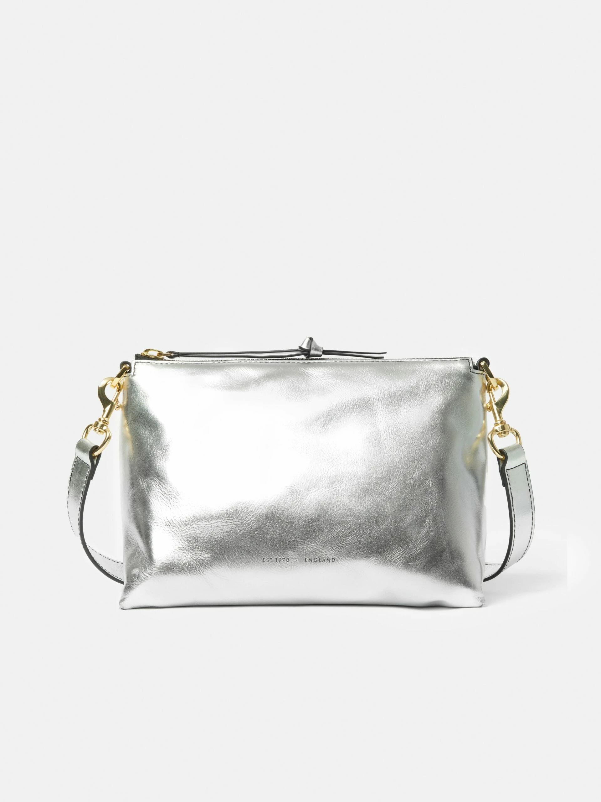 Ava Leather Crossbody | Silver 1 Ava Leather Crossbody | Silver