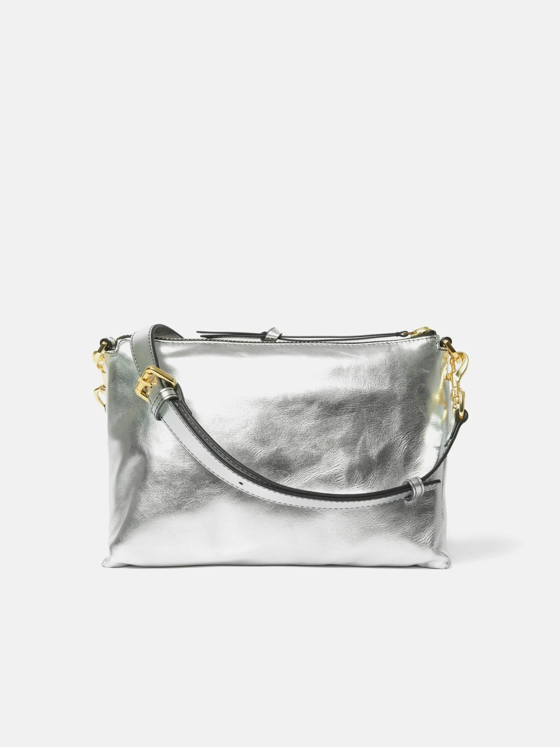Ava Leather Crossbody | Silver 6 Ava Leather Crossbody | Silver - Image 6