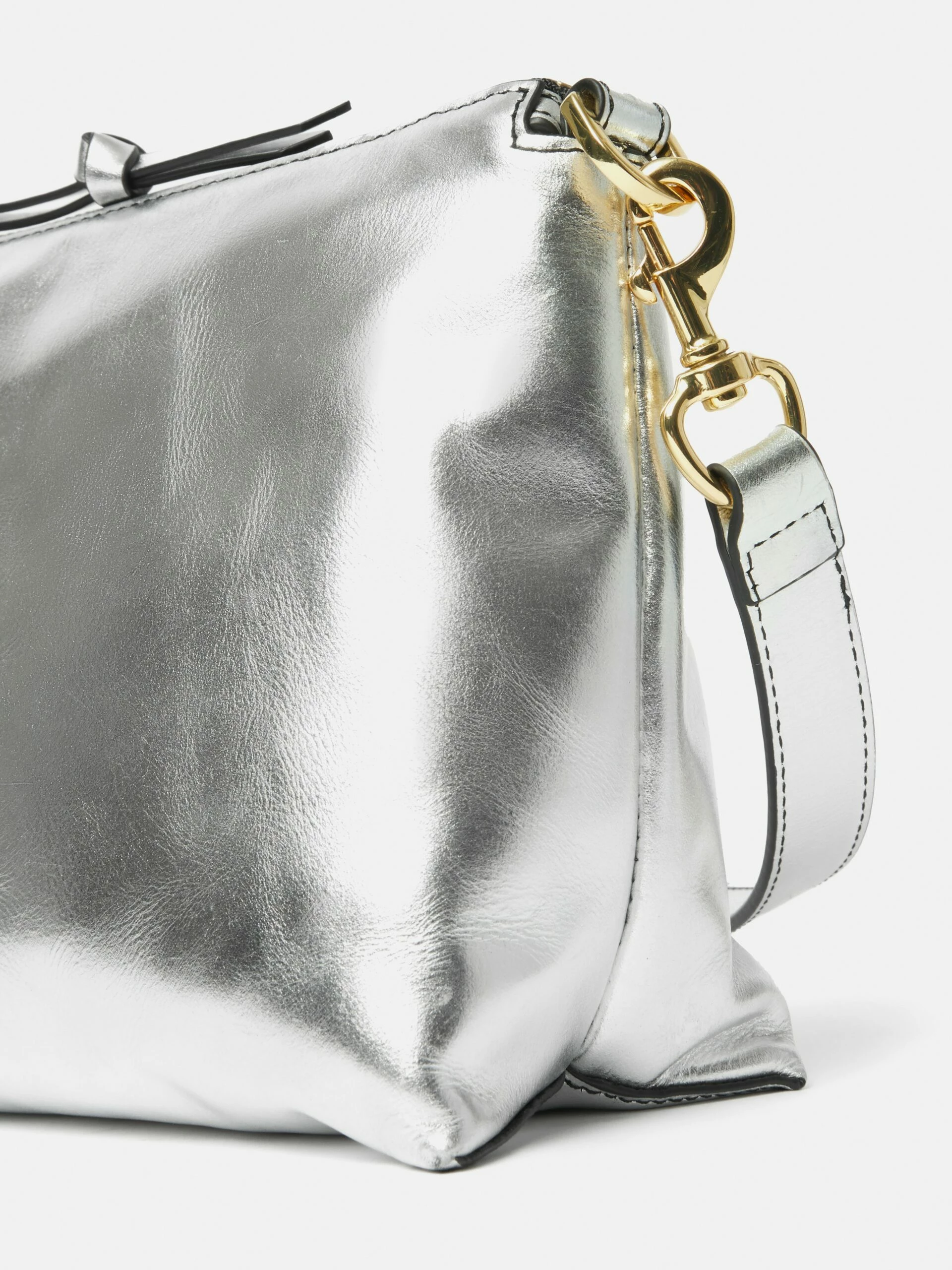 Ava Leather Crossbody | Silver 4 Ava Leather Crossbody | Silver - Image 4