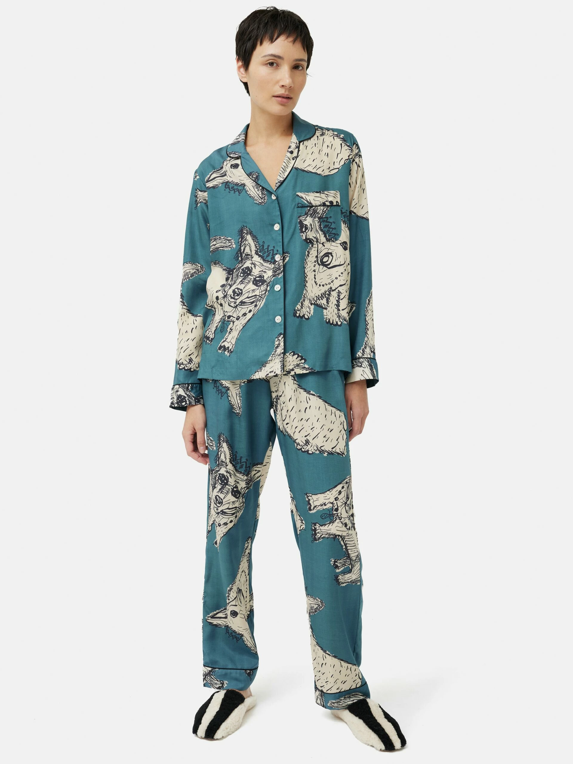 Corgi Modal Pyjama | Blue 1 Corgi Modal Pyjama | Blue