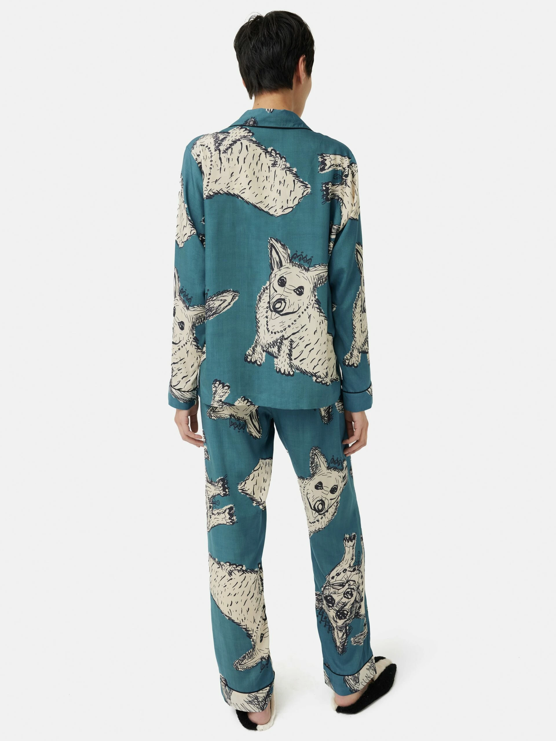 Corgi Modal Pyjama | Blue 7 Corgi Modal Pyjama | Blue - Image 7