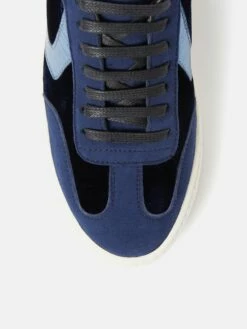Portland Velvet Trainer | Navy 12 Portland Velvet Trainer | Navy -Jigsaw Shop J48518 BL010 STILL 1