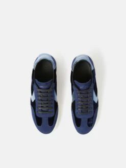 Portland Velvet Trainer | Navy 14 Portland Velvet Trainer | Navy -Jigsaw Shop J48518 BL010 STILL 4