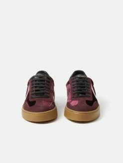 Portland Velvet Trainer | Burgundy -Jigsaw Shop J48518 RE004 STILL 6