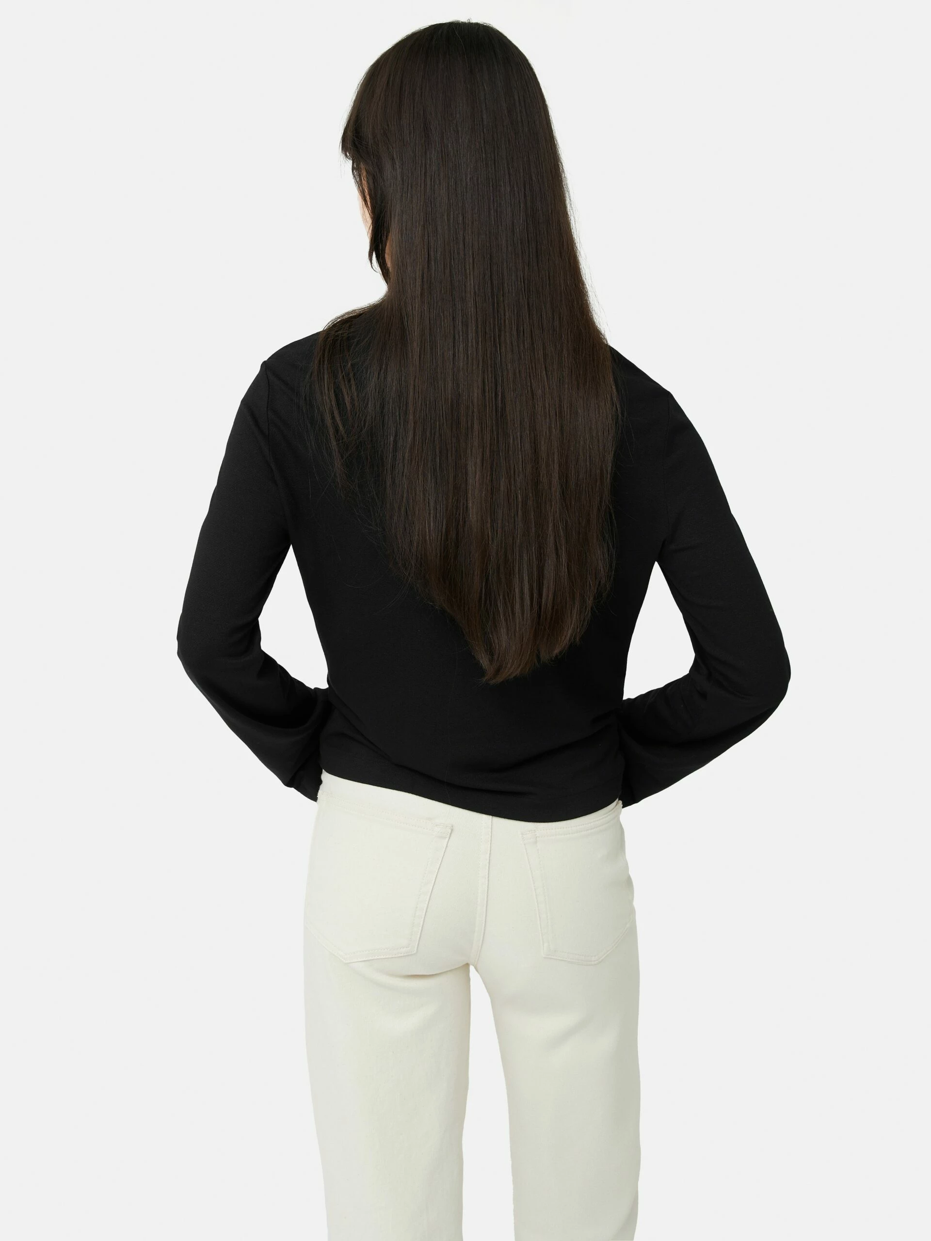 Knotted Front Long Sleeve Top | Black 5 Knotted Front Long Sleeve Top | Black - Image 5