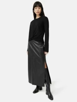 Knotted Front Long Sleeve Top | Black 15 Knotted Front Long Sleeve Top | Black -Jigsaw Shop J48520 BK000 9