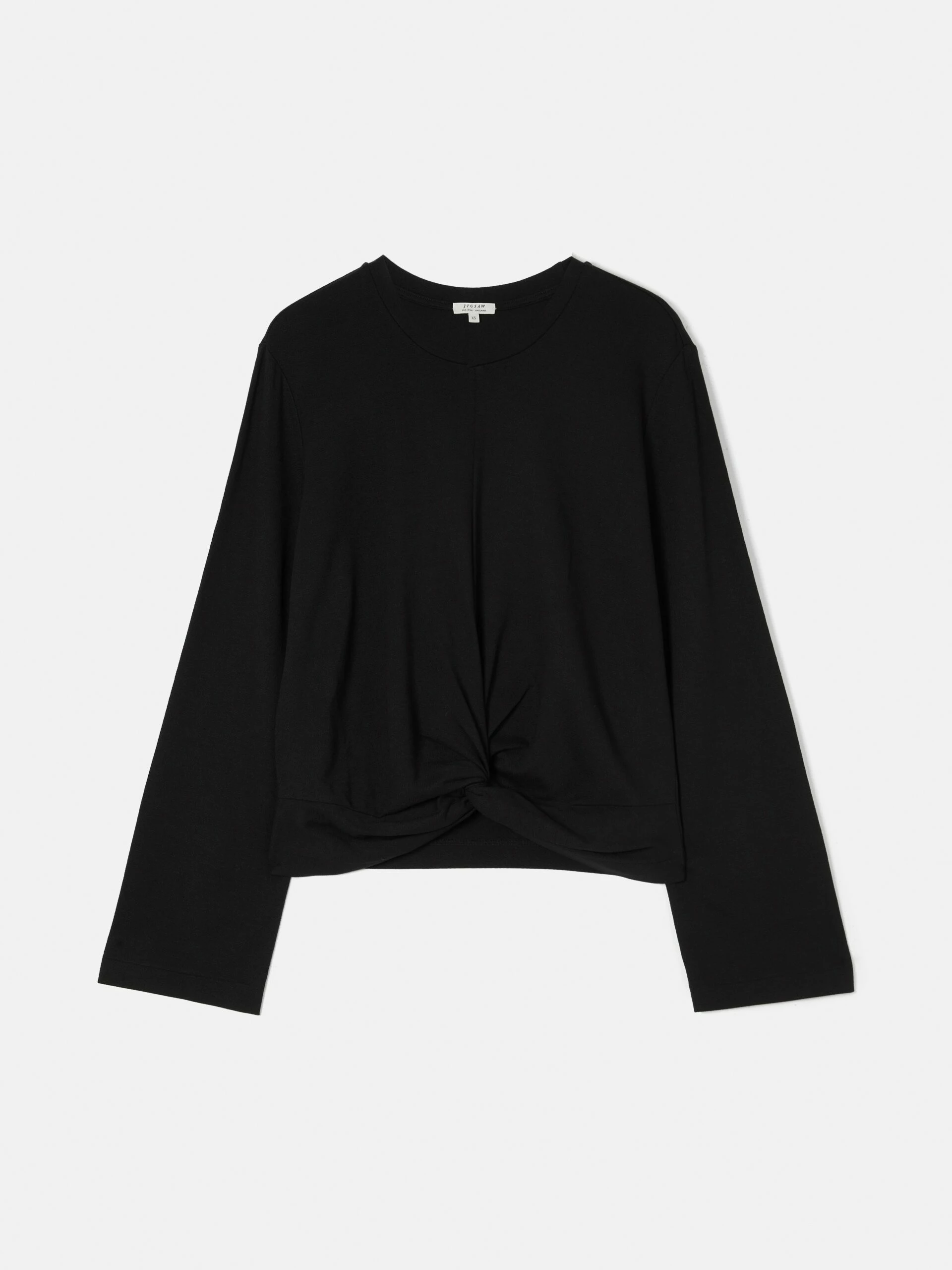 Knotted Front Long Sleeve Top | Black 8 Knotted Front Long Sleeve Top | Black - Image 8