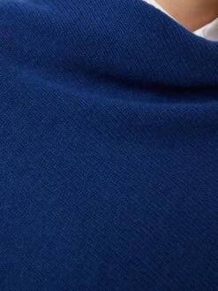 Wool Cashmere Blend Poncho | Blue 9 Wool Cashmere Blend Poncho | Blue -Jigsaw Shop J48662 BL000 4