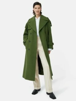 Nelson Italian Twill Trench Coat | Khaki