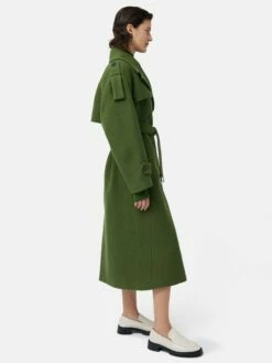 Nelson Italian Twill Trench Coat | Khaki -Jigsaw Shop J48676 GN020 4