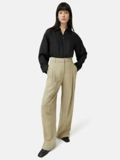 Silk Habotai Relaxed Shirt | Black 12 Silk Habotai Relaxed Shirt | Black -Jigsaw Shop J48677 BK000 3