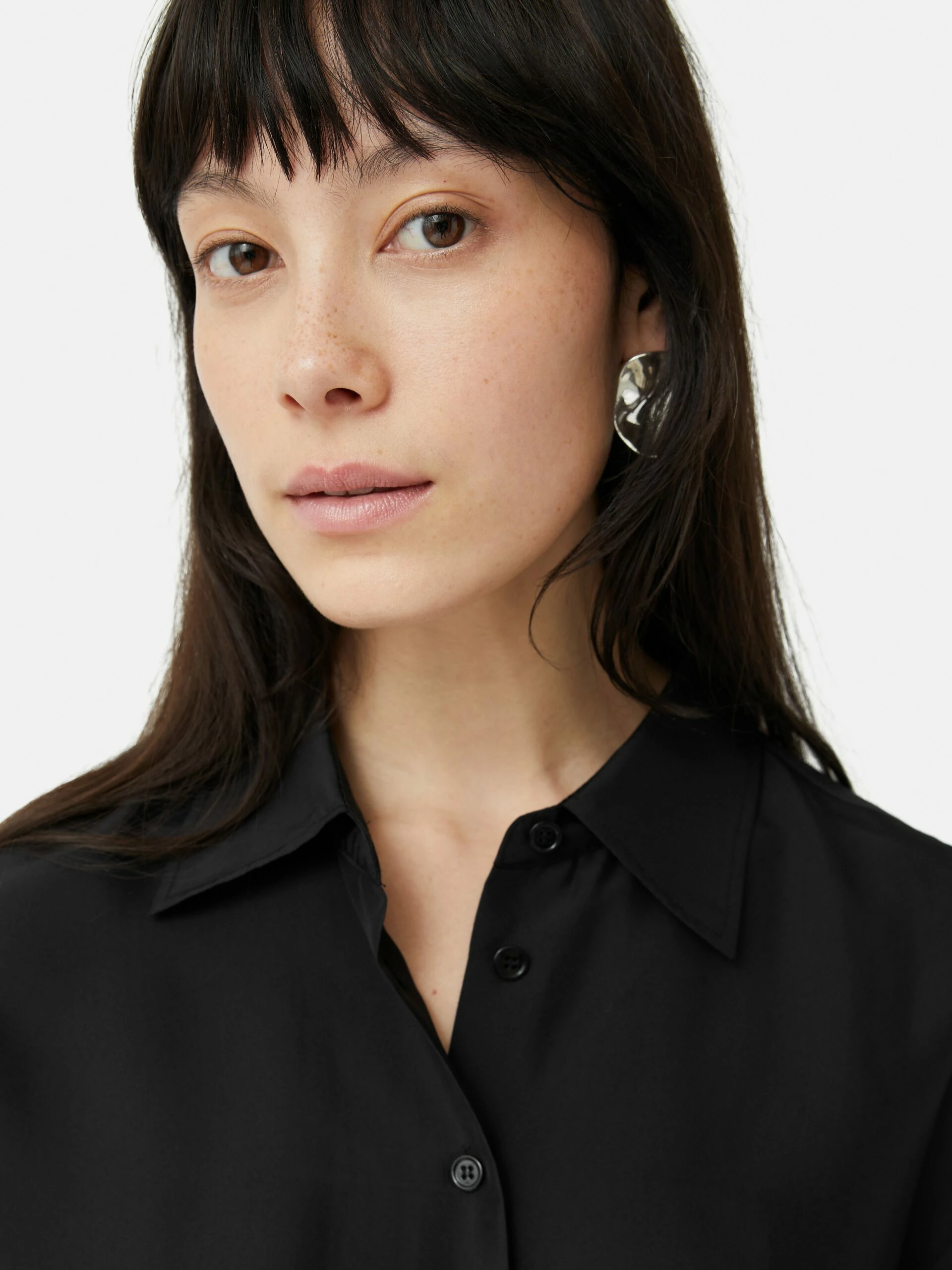 Silk Habotai Relaxed Shirt | Black 4 Silk Habotai Relaxed Shirt | Black - Image 4