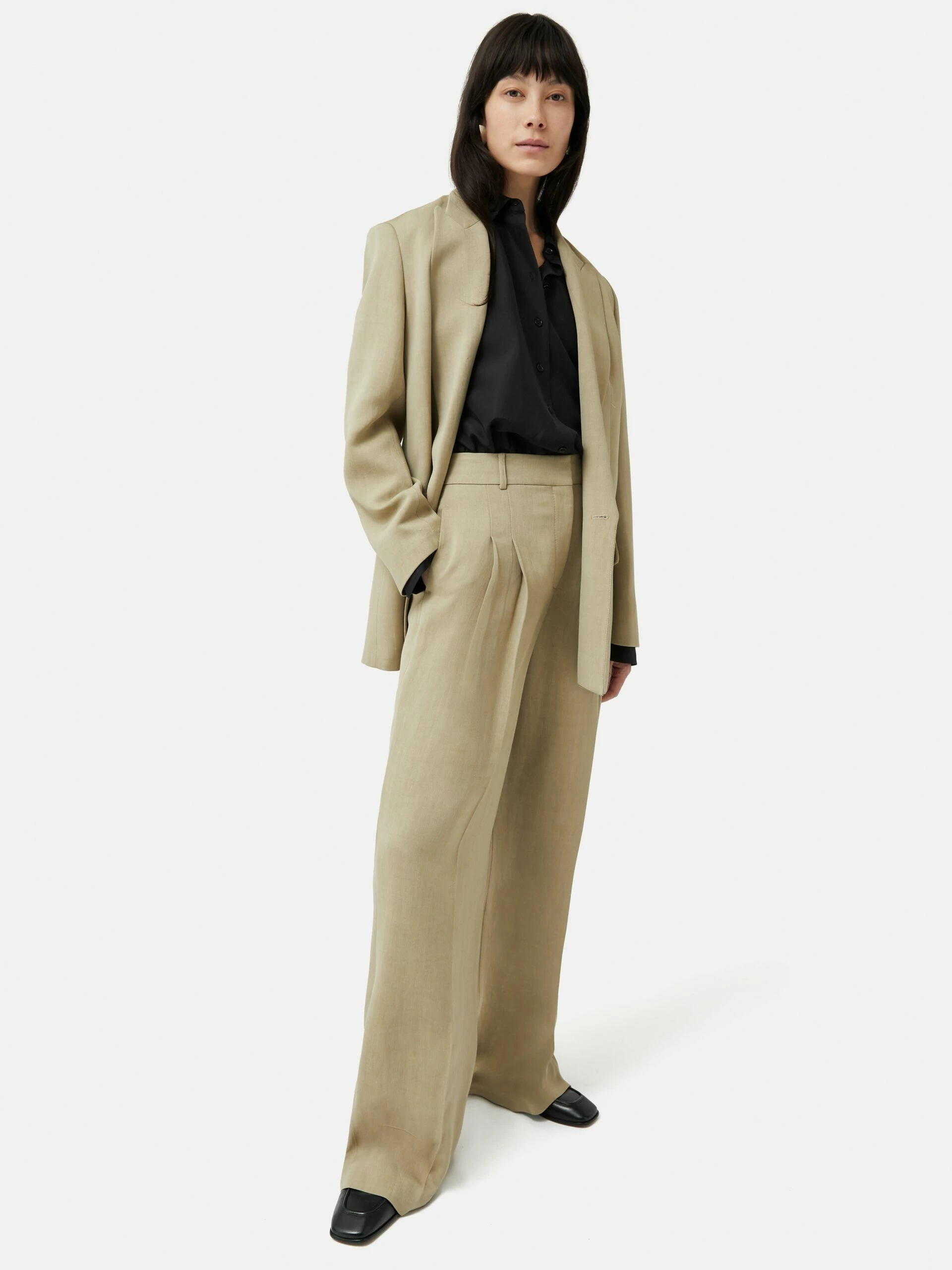 Silk Habotai Relaxed Shirt | Black 6 Silk Habotai Relaxed Shirt | Black - Image 6