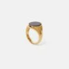 Onyx Oval Signet Ring | Black