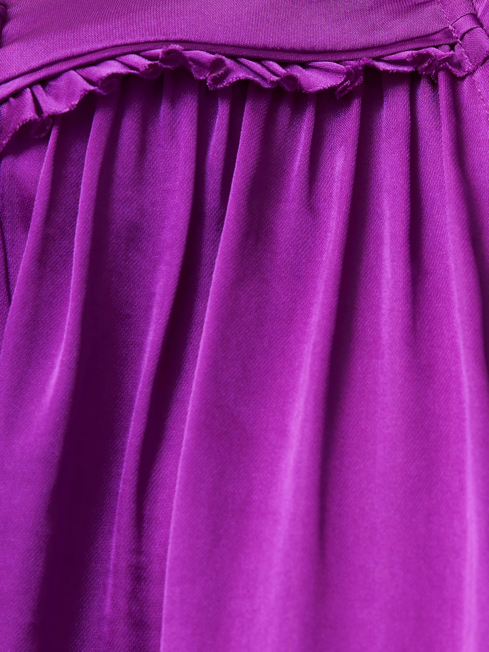 Recycled Satin V Neck Top | Purple 8 Recycled Satin V Neck Top | Purple - Image 8