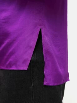 Recycled Satin V Neck Top | Purple 11 Recycled Satin V Neck Top | Purple -Jigsaw Shop J48723 PU000 4