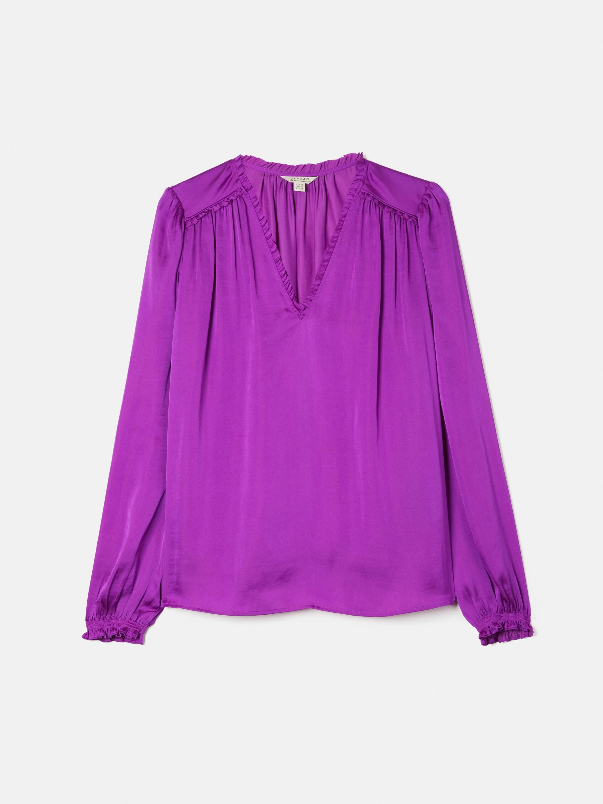 Recycled Satin V Neck Top | Purple 7 Recycled Satin V Neck Top | Purple - Image 7