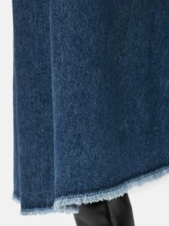 Denim Frayed Midi Skirt | Indigo -Jigsaw Shop J48802 BL012 10