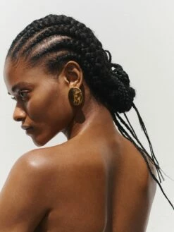 Hammered Disc Earrings | Gold